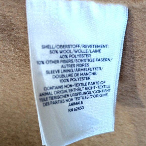 Lands’ End Wool Coat XS Camel Long Classic Winter Overcoat NWT - Picture 7 of 12